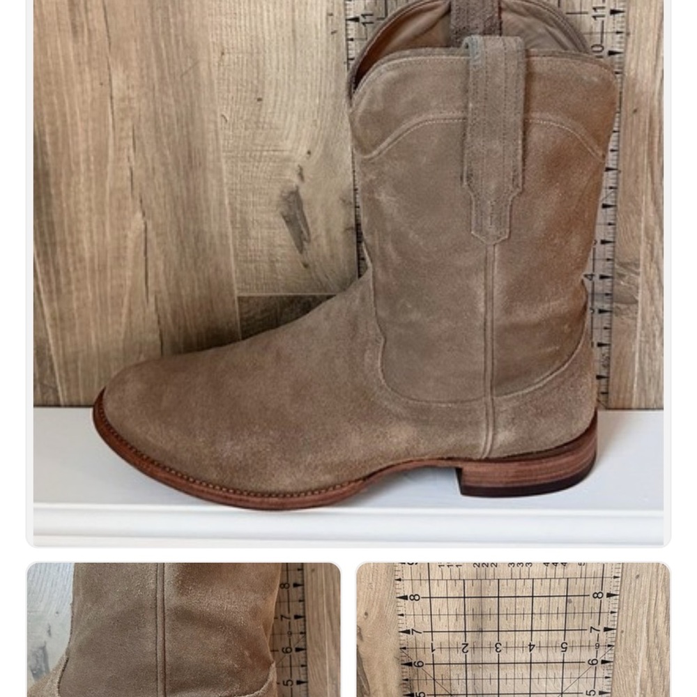 Tecovas Suede Cowboy Boots - Light Brown